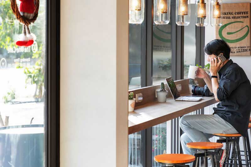 現代風格茶飲空間吧臺休閑區