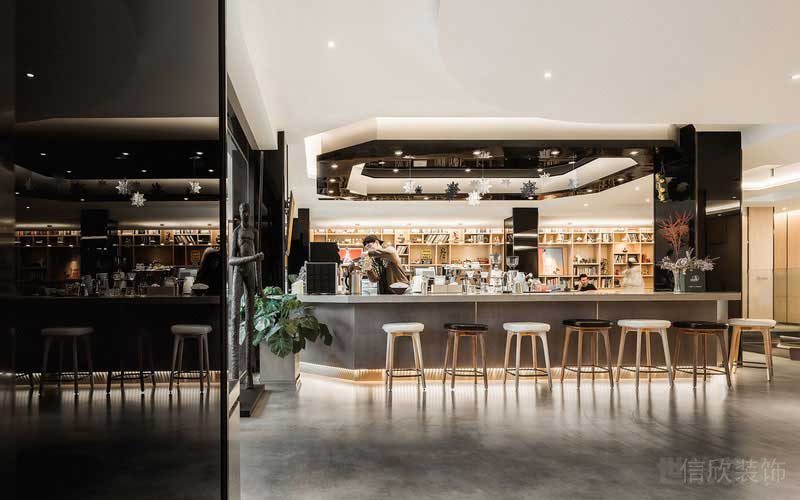 現(xiàn)代風格咖啡廳吧臺接待區(qū)