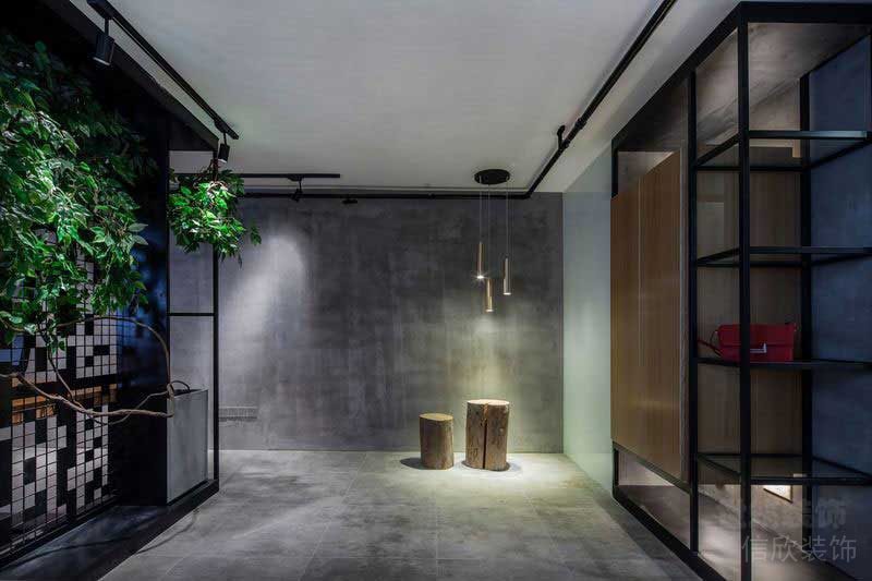 現代工業(yè)風辦公空間置物層架