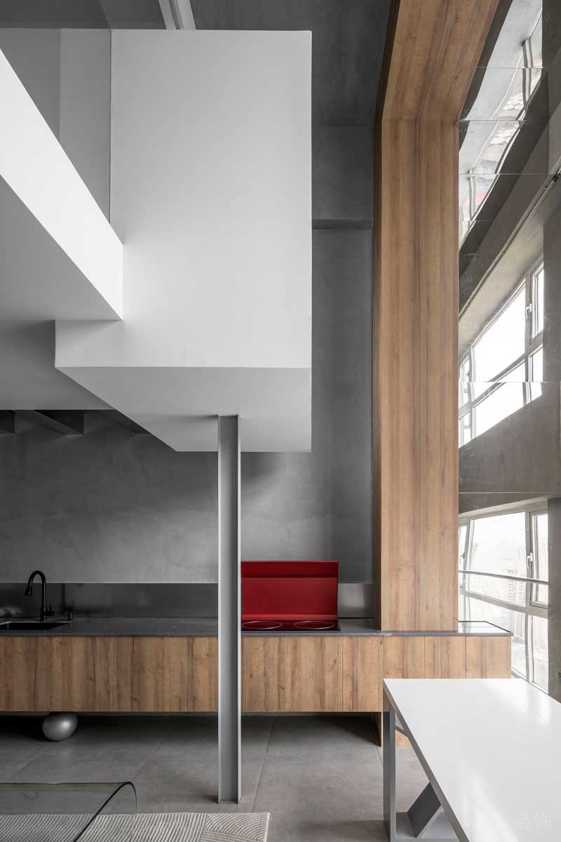 現(xiàn)代工業(yè)風公寓客廳一角