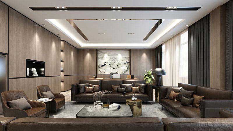 現(xiàn)代簡(jiǎn)約風(fēng)格辦公空間董事長(zhǎng)辦公室