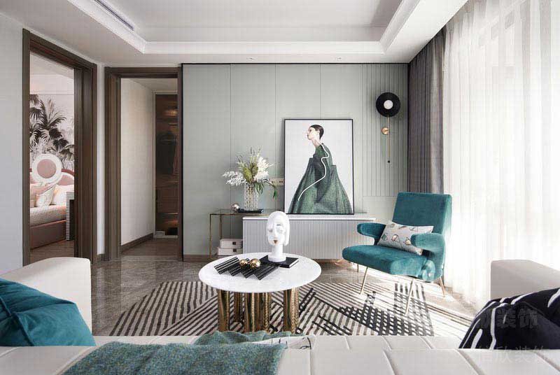 現代輕奢風公寓客廳