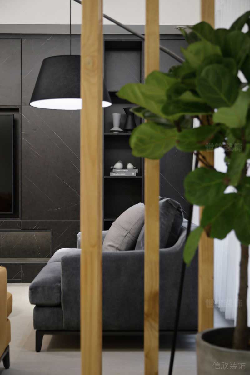 現代原木風家居客廳單椅