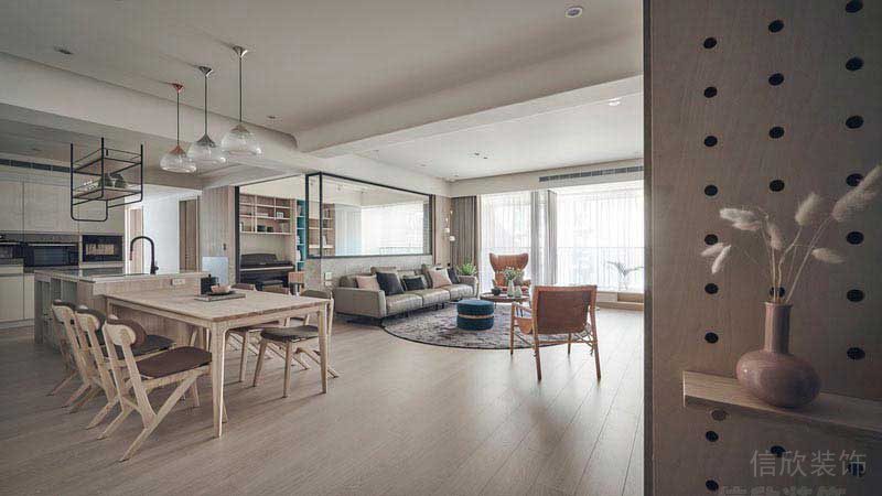 現(xiàn)代原木風(fēng)家庭客餐廳