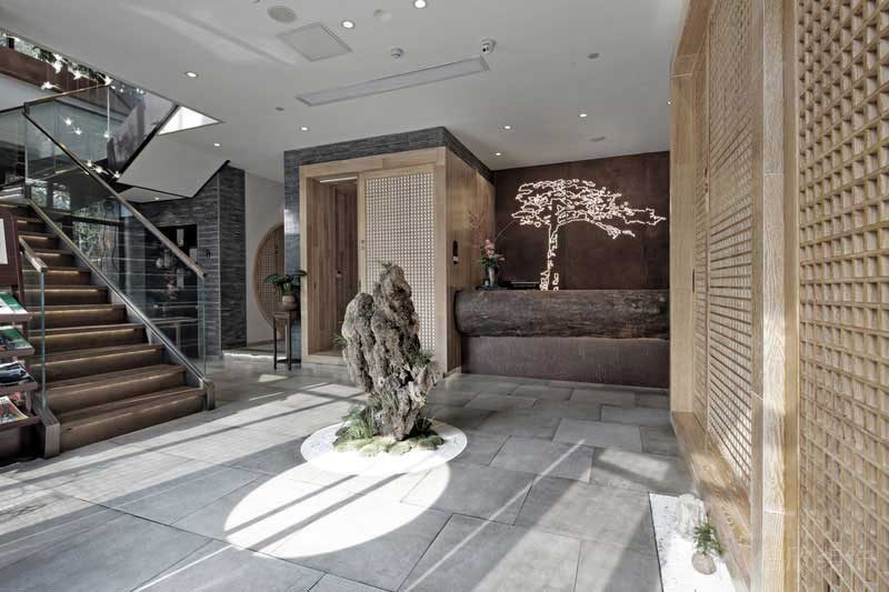 現(xiàn)代中式風(fēng)辦公室大堂陳設(shè)