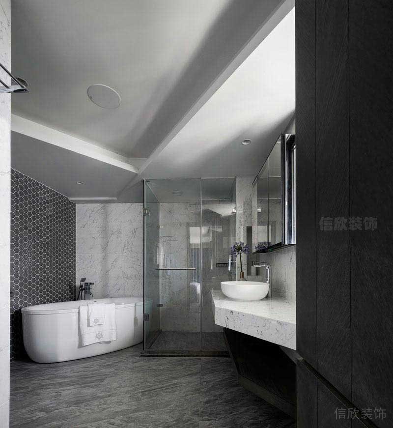 新居現(xiàn)代簡約風(fēng)衛(wèi)生間效果圖(1)