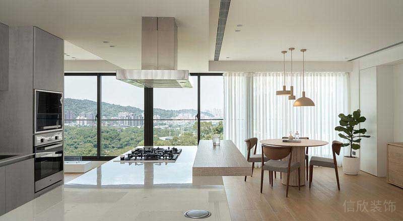 新居現(xiàn)代輕奢風開放式廚房效果圖