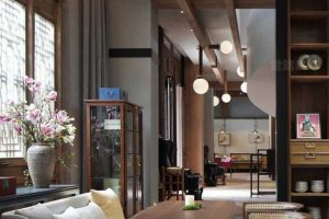 新中式風格展廳空間休閑區