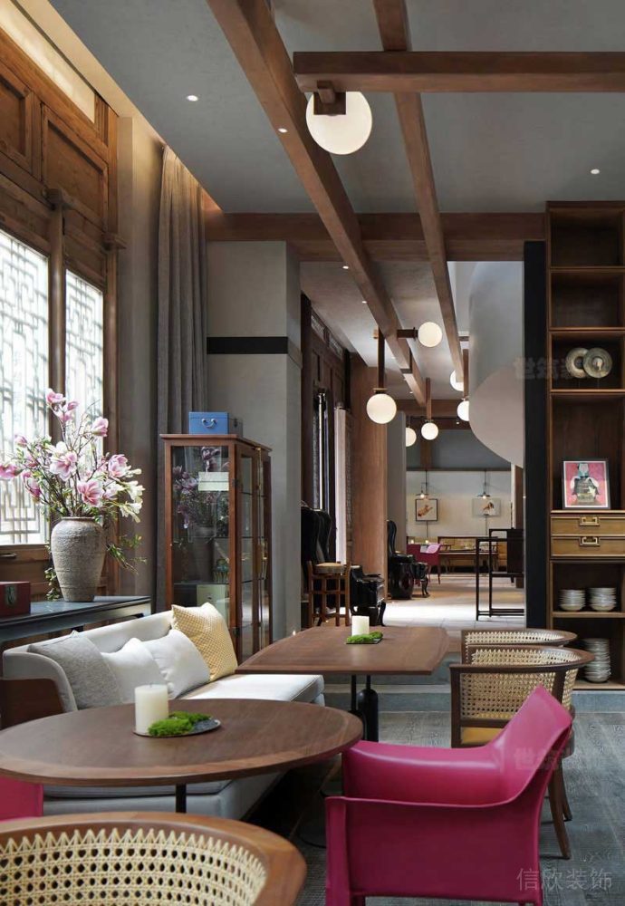 新中式風(fēng)格展廳空間休閑區(qū)