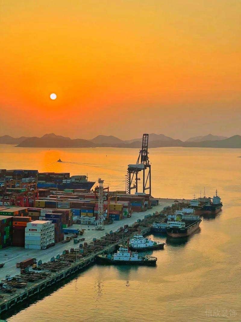 港口落日觀影角度效果圖海景房陽(yáng)臺(tái)觀景