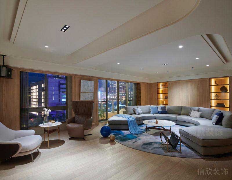 原木極簡風(fēng)家居客廳