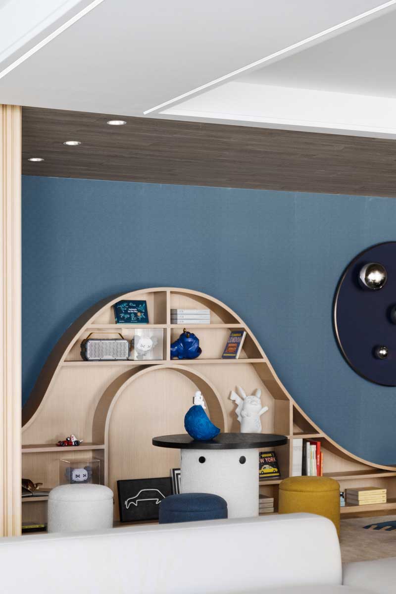 深圳福田現代北歐風家居裝修設計客廳親子活動區陳列柜 深圳福田現代北歐風家居裝修設計客廳親子活動區陳列柜