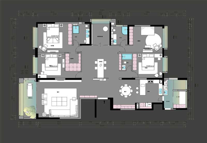 深圳羅湖現代簡約家庭裝修圖片平面布置圖 深圳羅湖現代簡約家庭裝修圖片平面布置圖