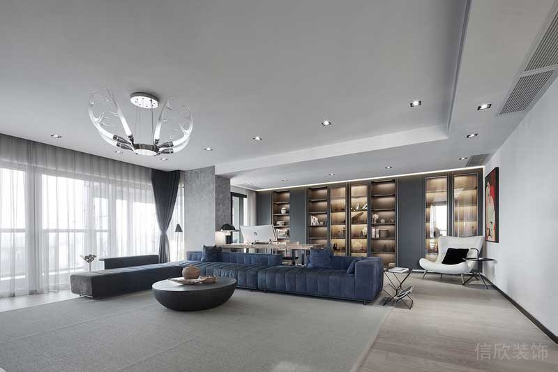 深圳龍崗區黑白灰極簡風家居裝修竣工實景圖客廳沙發 深圳龍崗區黑白灰極簡風家居裝修竣工實景圖客廳沙發