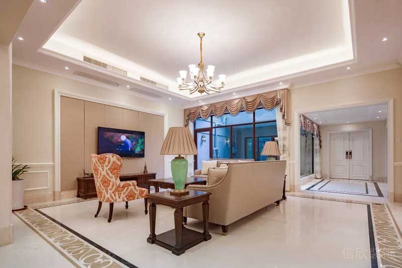 深圳寶安碧桂園簡歐風格別墅樣板間設計客廳 深圳寶安碧桂園簡歐風格別墅樣板間設計客廳