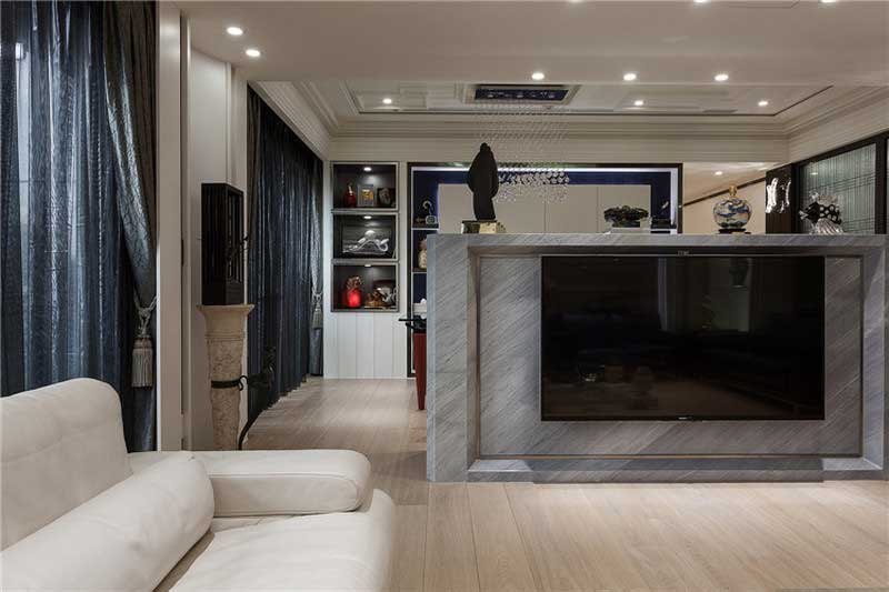 深圳龍華新區簡歐風格家居裝修設計客廳電視背景墻隔斷 深圳龍華新區簡歐風格家居裝修設計客廳電視背景墻隔斷