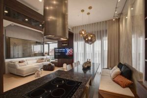 古典大廳裝修效果圖開放式廚房就餐區(qū)一體式榻榻米設(shè)計