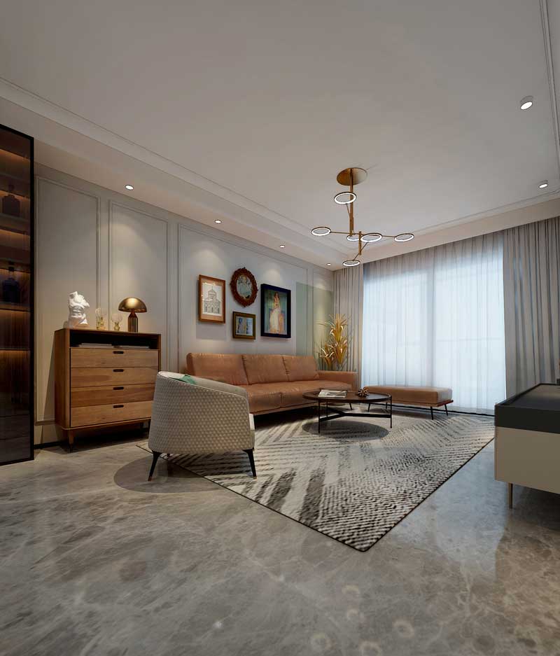 深圳鹽田現(xiàn)代美式精裝房裝修設(shè)計(jì)客廳效果圖 深圳鹽田現(xiàn)代美式精裝房裝修設(shè)計(jì)客廳效果圖