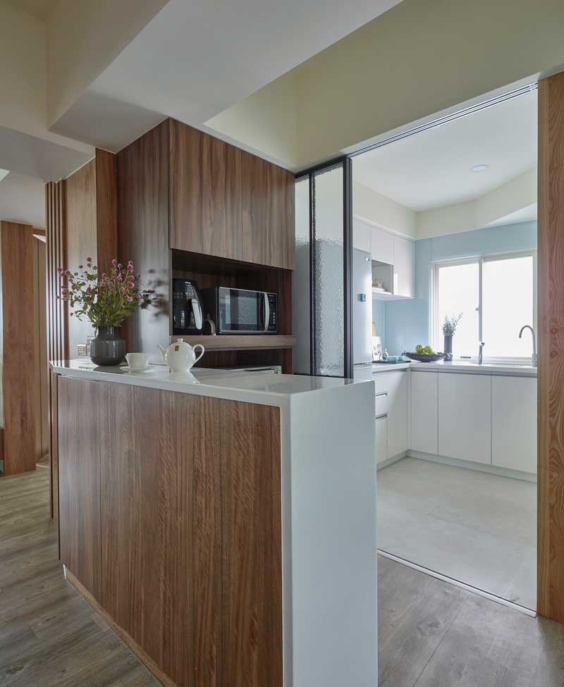 深圳鹽田區(qū)北歐風(fēng)格家居住宅裝修設(shè)計(jì)效果圖吧臺(tái)