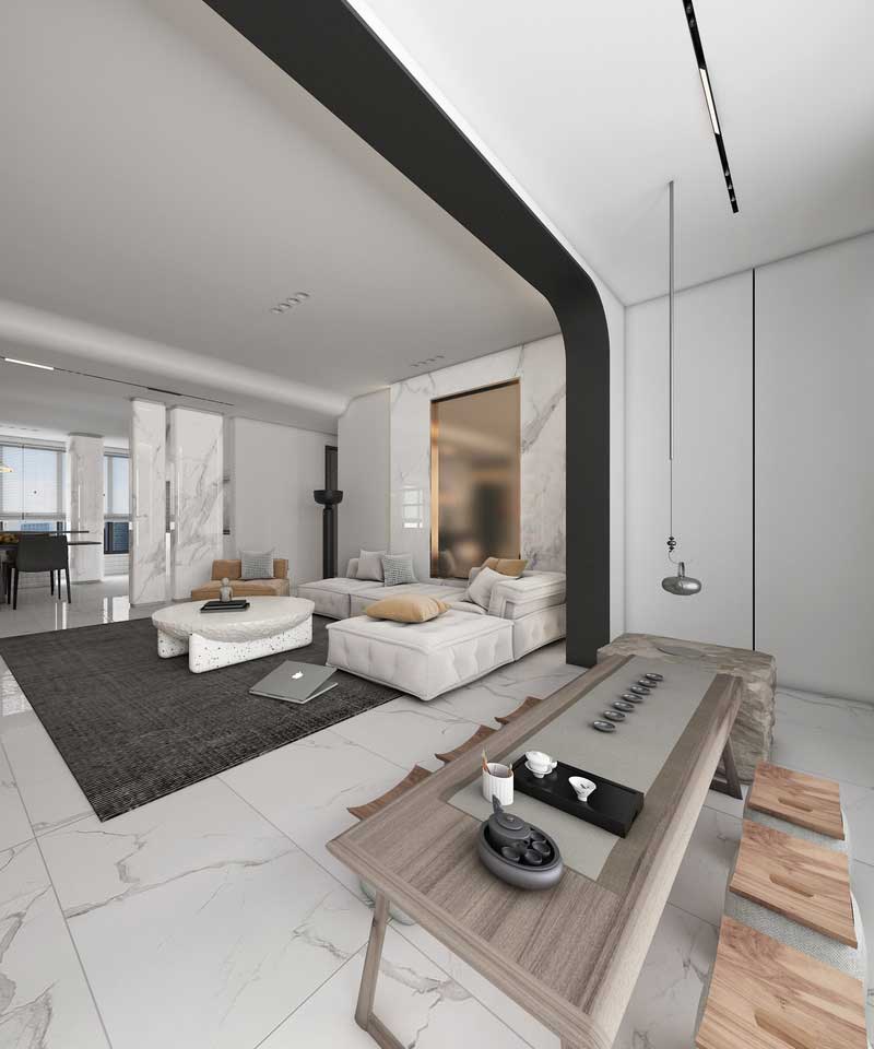 深圳碧桂園現(xiàn)代風格樣板間裝修設計客廳品茶區(qū) 深圳碧桂園現(xiàn)代風格樣板間裝修設計客廳品茶區(qū)