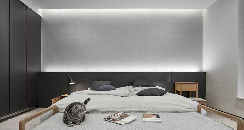 深圳龍崗區黑白灰極簡風家居裝修竣工實景圖主臥 深圳龍崗區黑白灰極簡風家居裝修竣工實景圖主臥