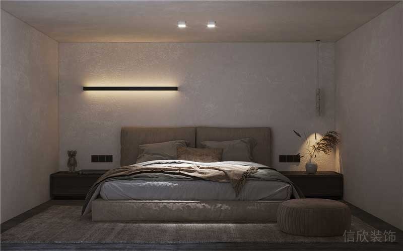 深圳南山現(xiàn)代簡約家庭裝修設計主臥