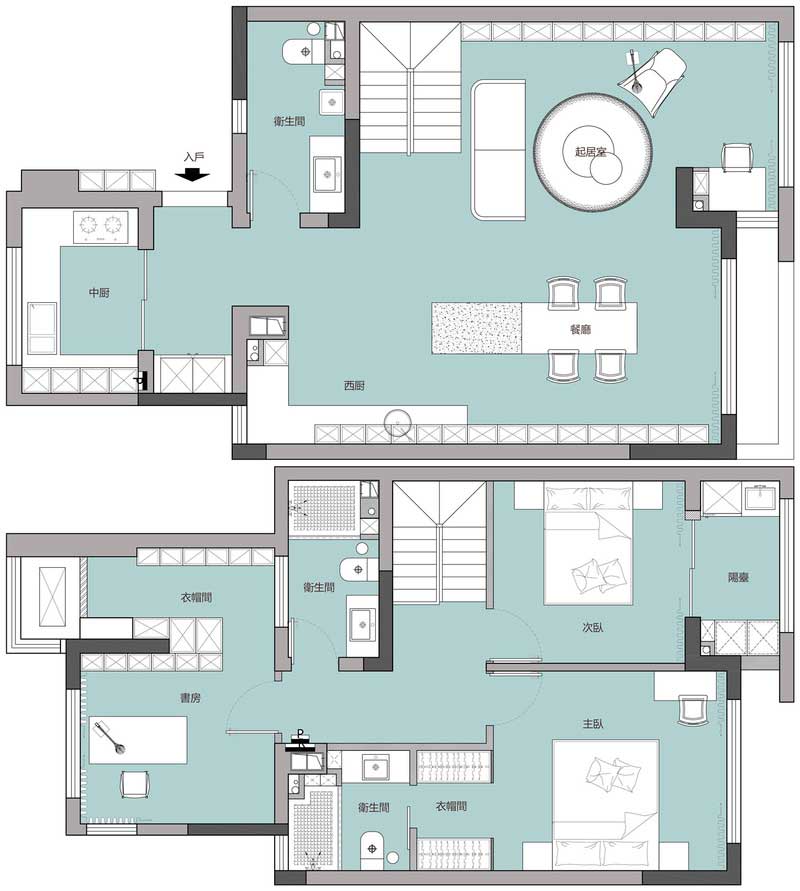 深圳龍崗坂田北歐風格二手房翻新裝修平面布置圖 深圳龍崗坂田北歐風格二手房翻新裝修平面布置圖