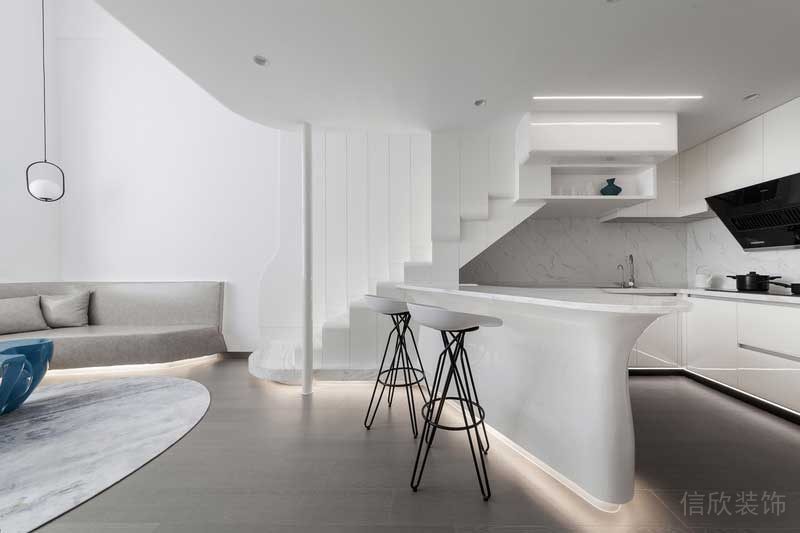 深圳寶安現代白色調家庭裝修案例餐廚 深圳寶安現代白色調家庭裝修案例餐廚