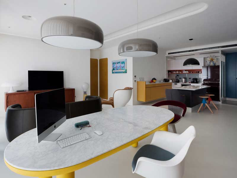 深圳龍崗后現(xiàn)代藍色調三居室裝修圖客餐廳 深圳龍崗后現(xiàn)代藍色調三居室裝修圖客餐廳