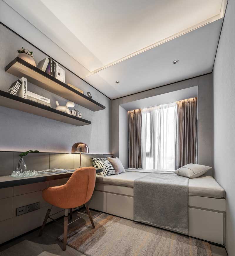 深圳南山現代新中式風格家裝裝修次臥 深圳南山現代新中式風格家裝裝修次臥