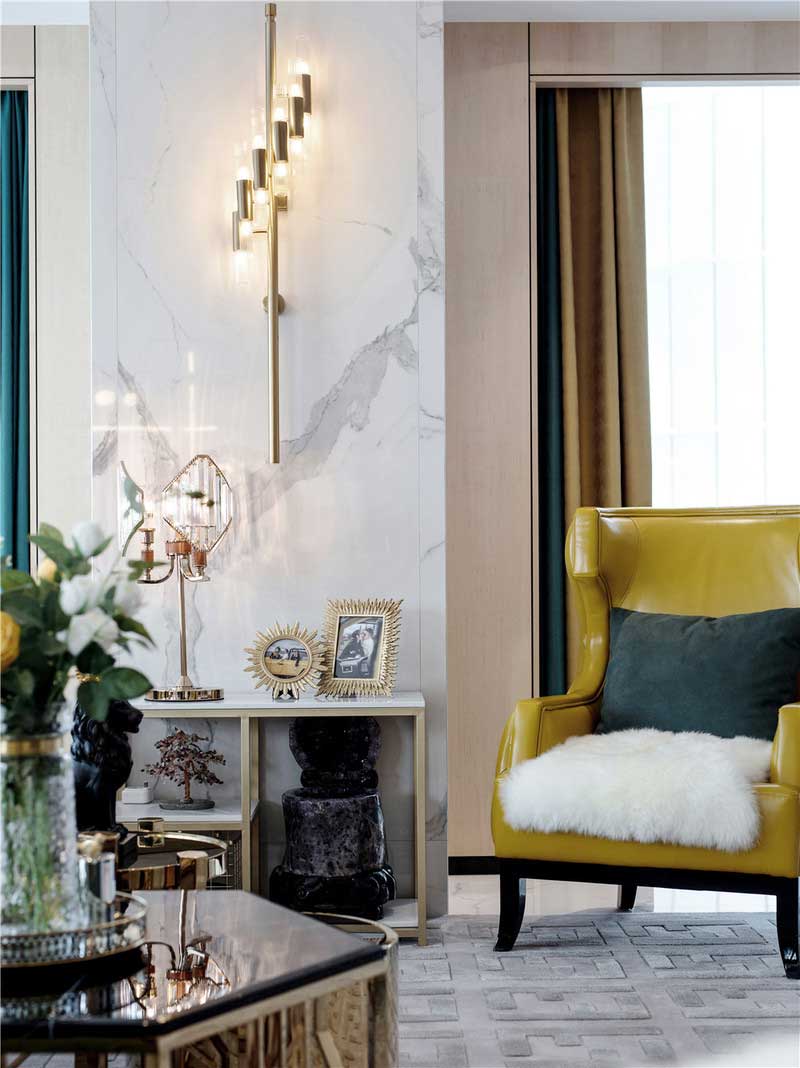 深圳鹽田區輕奢風格舊房裝修施工案例客廳休閑區 深圳鹽田區輕奢風格舊房裝修施工案例客廳休閑區