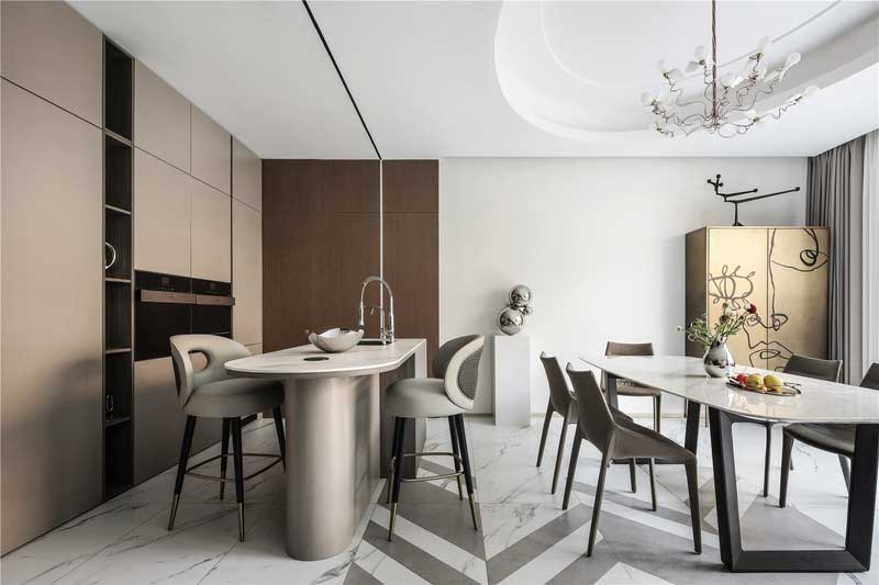 深圳龍華區現代中式風格舊房裝修改造完工后實景圖開放式廚房 深圳龍華區現代中式風格舊房裝修改造完工后實景圖開放式廚房