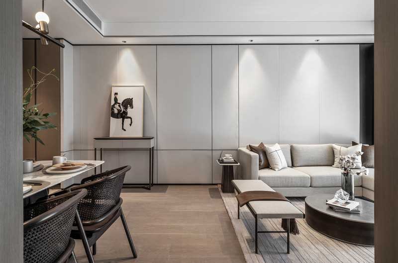 深圳南山現代新中式風格家裝裝修沙發背景墻 深圳南山現代新中式風格家裝裝修沙發背景墻