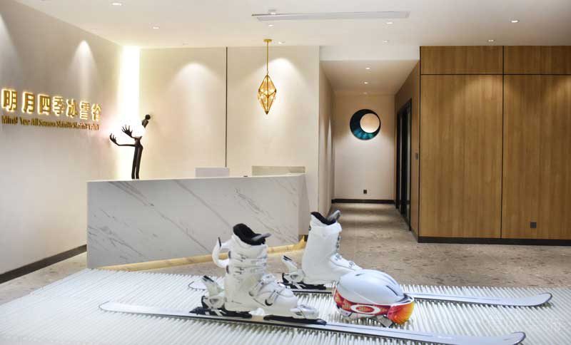 深圳鹽田區現代中式風格辦公室裝修設計前臺服務區 深圳鹽田區現代中式風格辦公室裝修設計前臺服務區