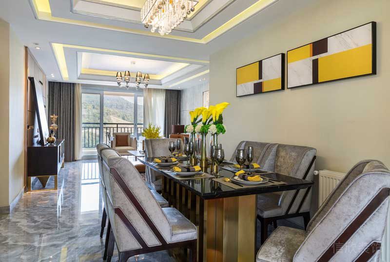 深圳龍華觀瀾現(xiàn)代輕奢家庭別墅裝飾設(shè)計餐廳 深圳龍華觀瀾現(xiàn)代輕奢家庭別墅裝飾設(shè)計餐廳