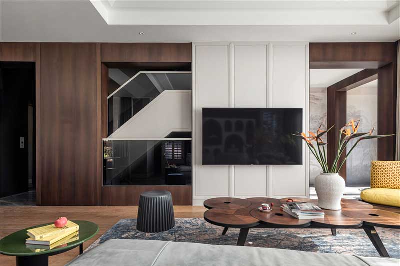 深圳寶安新中式田園風別墅裝修地下起居室 深圳寶安新中式田園風別墅裝修地下起居室