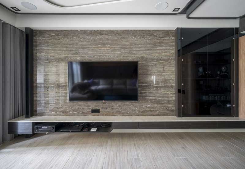 深圳福田下沙港式現代家庭舊房裝修改造客廳電視背景墻 深圳福田下沙港式現代家庭舊房裝修改造客廳電視背景墻