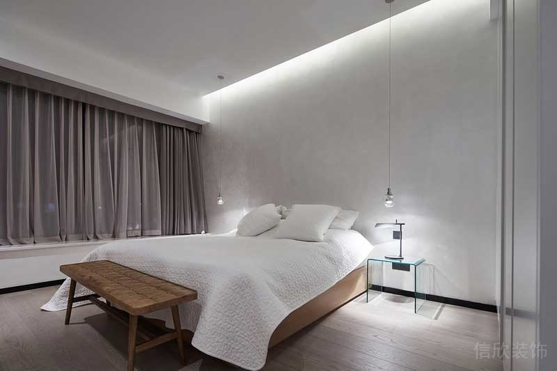 深圳龍崗區黑白灰極簡風家居裝修竣工實景圖次臥 深圳龍崗區黑白灰極簡風家居裝修竣工實景圖次臥