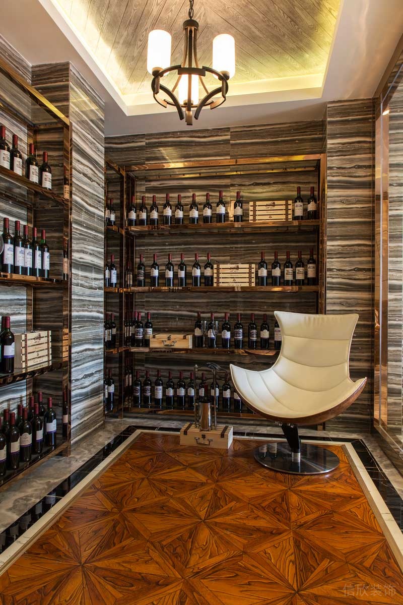 深圳龍華觀瀾現(xiàn)代輕奢家庭別墅裝飾設(shè)計酒窖 深圳龍華觀瀾現(xiàn)代輕奢家庭別墅裝飾設(shè)計酒窖
