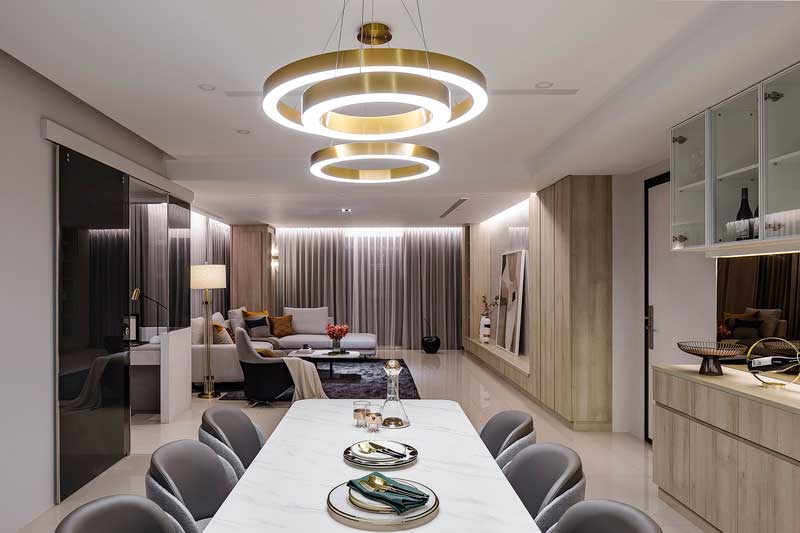 深圳羅湖輕奢風格家庭新房裝修設計工程餐廳 深圳羅湖輕奢風格家庭新房裝修設計工程餐廳