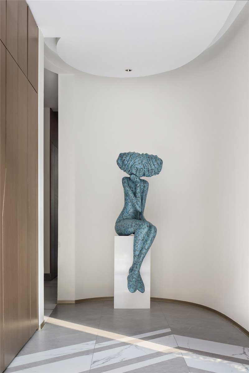 深圳龍華區現代中式風格舊房裝修改造完工后實景圖過道藝術雕塑 深圳龍華區現代中式風格舊房裝修改造完工后實景圖過道藝術雕塑