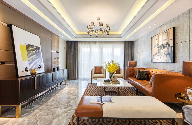 深圳龍華觀瀾現(xiàn)代輕奢家庭別墅裝飾設(shè)計客廳 深圳龍華觀瀾現(xiàn)代輕奢家庭別墅裝飾設(shè)計客廳