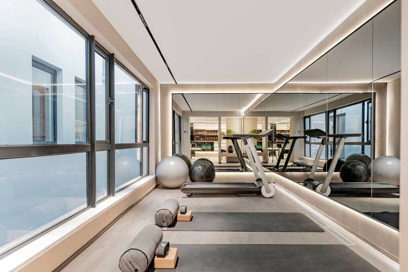 深圳福田現代北歐風家居裝修設計瑜伽健身室器材 深圳福田現代北歐風家居裝修設計瑜伽健身室器材