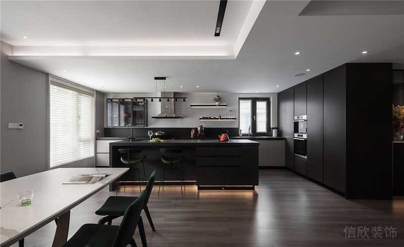 深圳龍崗平湖現(xiàn)代風(fēng)格新房裝修設(shè)計(jì)效果圖開放式餐廚天花吊頂 深圳龍崗平湖現(xiàn)代風(fēng)格新房裝修設(shè)計(jì)效果圖開放式餐廚天花吊頂