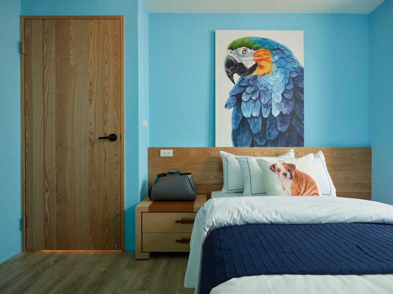 深圳鹽田區(qū)北歐風(fēng)格家居住宅裝修設(shè)計(jì)效果圖客臥睡床