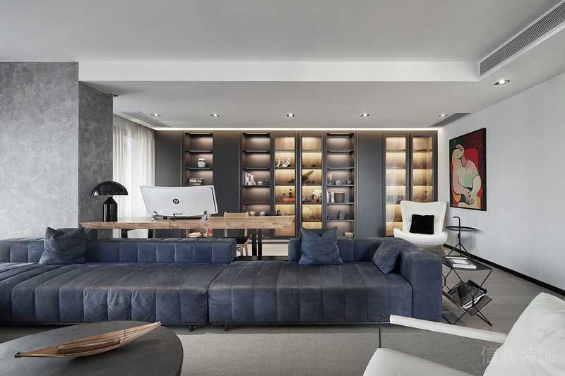 深圳龍崗區黑白灰極簡風家居裝修竣工實景圖裝飾展示柜 深圳龍崗區黑白灰極簡風家居裝修竣工實景圖裝飾展示柜