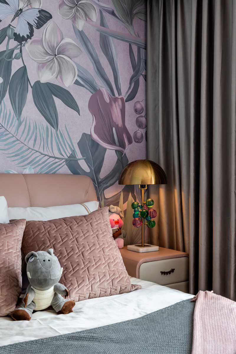 深圳龍華家裝復古輕奢風裝修設計女兒房床品 深圳龍華家裝復古輕奢風裝修設計女兒房床品