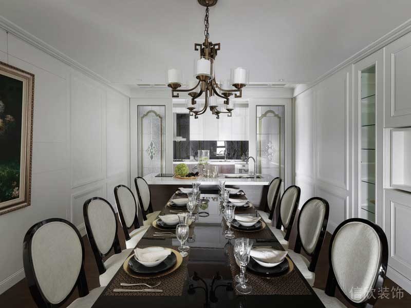 深圳寶安區西鄉簡歐風格家裝新房裝修設計餐廳 深圳寶安區西鄉簡歐風格家裝新房裝修設計餐廳