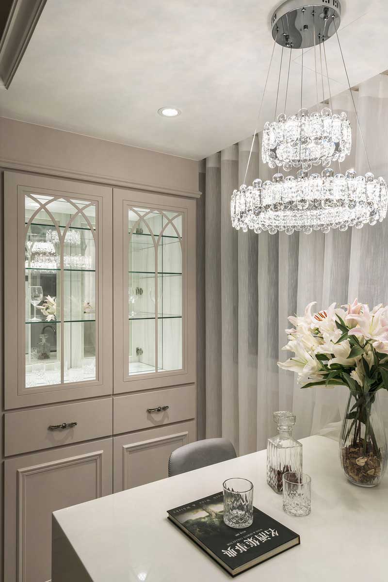 深圳鹽田區簡歐風格家居住房裝修設計水晶吊燈 深圳鹽田區簡歐風格家居住房裝修設計水晶吊燈