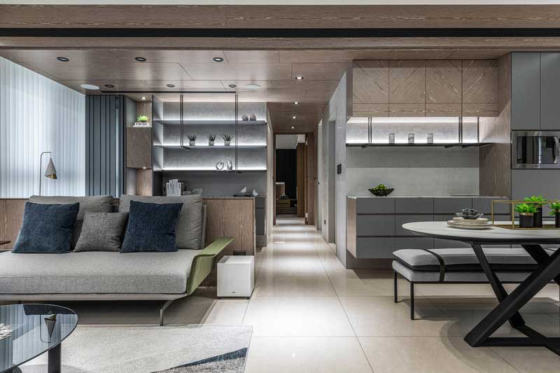 深圳福田區現代風格家庭新房裝修工程案例客餐廳家具 深圳福田區現代風格家庭新房裝修工程案例客餐廳家具